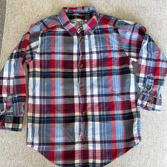 Children’s Place Plaid button up - Picture 1 of 4